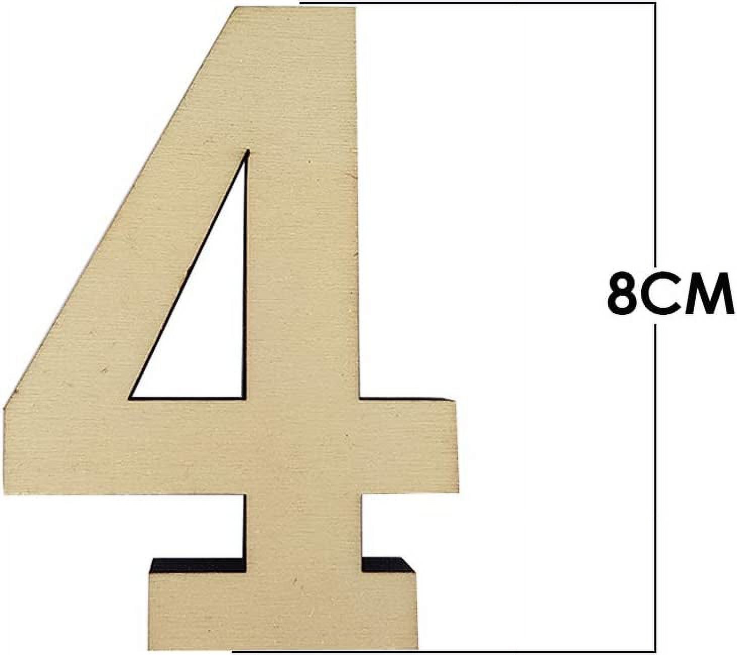 Trimming Shop Wooden Number 4 Tiles Beige Wooden Embellishments For Crafting,  Replacement, Arts, Crafts, Games, Wall Frame, Scrapbook, Spelling, Puzzles,  Pack of 5 